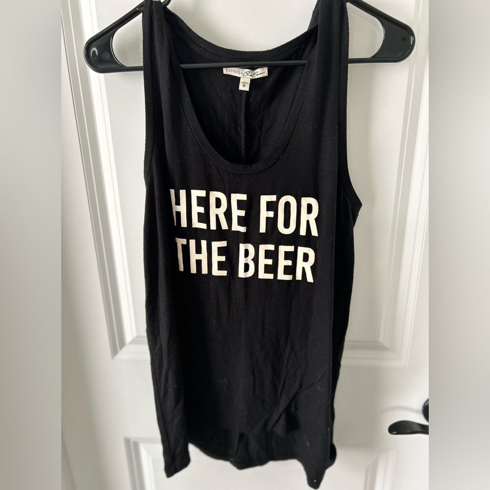 Express One Eleven black graphic tank.